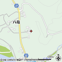 栃木県大田原市八塩周辺の地図