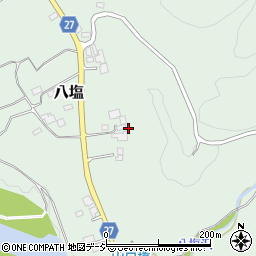栃木県大田原市八塩周辺の地図