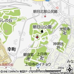 朝日山公園周辺の地図