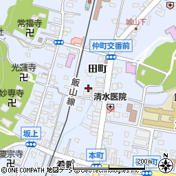 長野県飯山市飯山田町周辺の地図