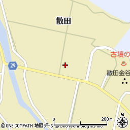 石川県羽咋郡宝達志水町散田に周辺の地図