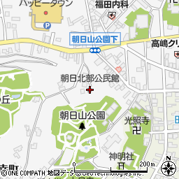 朝日北部公民館周辺の地図