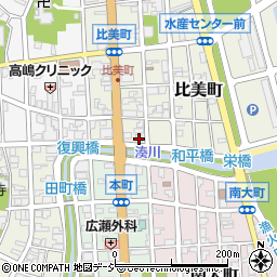 みょんみょん比美店周辺の地図