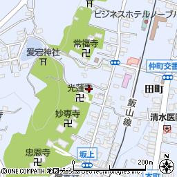 飯山市　展示試作館周辺の地図