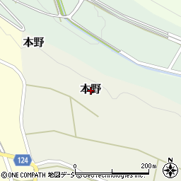 富山県黒部市本野周辺の地図