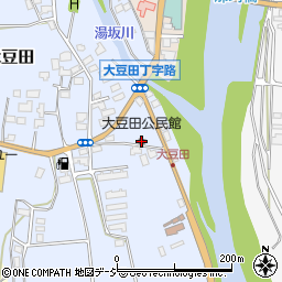 大豆田公民館周辺の地図