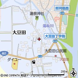 栃木県大田原市大豆田393-5周辺の地図