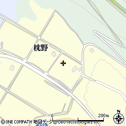 富山県黒部市枕野周辺の地図