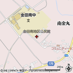 金田南地区公民館周辺の地図