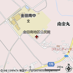 金田南地区公民館周辺の地図