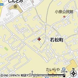 栃木県大田原市若松町周辺の地図