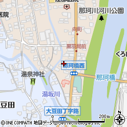 栃木県大田原市黒羽向町18周辺の地図