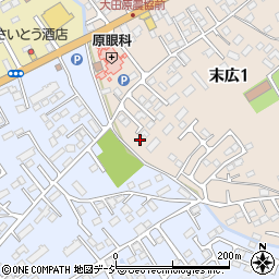 栃木県大田原市末広1丁目3644-15周辺の地図