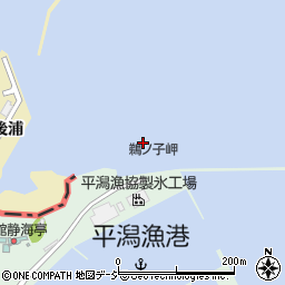 鵜ノ子岬周辺の地図