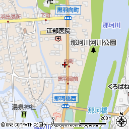 栃木県大田原市黒羽向町42周辺の地図