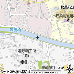 上庄川周辺の地図