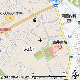 栃木県大田原市末広1丁目3662周辺の地図