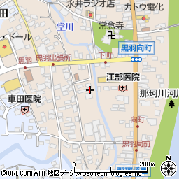 栃木県大田原市黒羽向町412周辺の地図