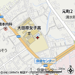 栃木県大田原市元町周辺の地図