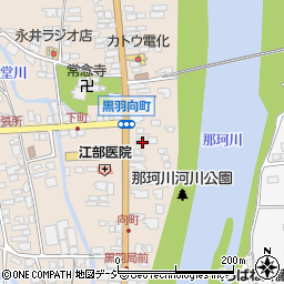 栃木県大田原市黒羽向町74-3周辺の地図