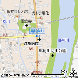 栃木県大田原市黒羽向町74周辺の地図