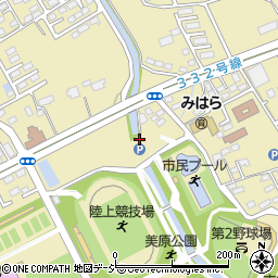 栃木県大田原市美原周辺の地図