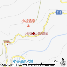 小谷温泉大湯元山田旅館周辺の地図