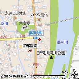 栃木県大田原市黒羽向町79周辺の地図