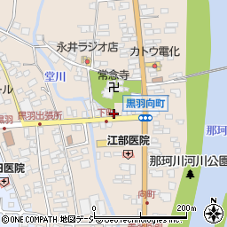栃木県大田原市黒羽向町87周辺の地図
