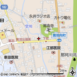 栃木県大田原市黒羽向町91周辺の地図