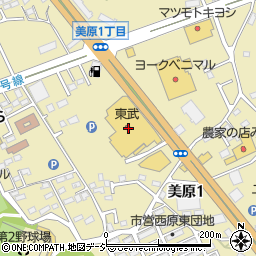 東武大田原店地下駐車場周辺の地図