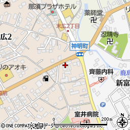 栃木県大田原市末広1丁目1-31周辺の地図