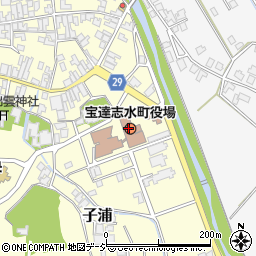 宝達志水町役場　財政課周辺の地図
