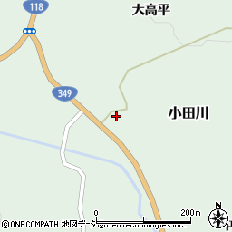 福島県東白川郡矢祭町小田川大高周辺の地図
