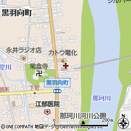 栃木県大田原市黒羽向町113周辺の地図