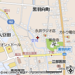 栃木県大田原市黒羽向町96-1周辺の地図