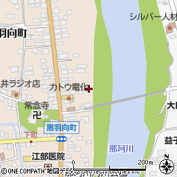 栃木県大田原市黒羽向町122周辺の地図