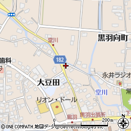 栃木県大田原市黒羽向町396-5周辺の地図