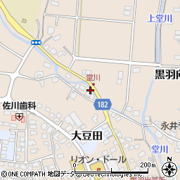 栃木県大田原市黒羽向町1580周辺の地図