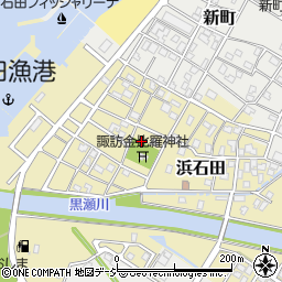 富山県黒部市浜石田周辺の地図