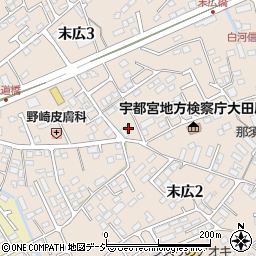 栃木県大田原市末広3丁目2997-9周辺の地図