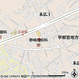 栃木県大田原市末広3丁目2998-2周辺の地図