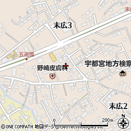 栃木県大田原市末広3丁目2998-19周辺の地図