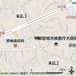 栃木県大田原市末広3丁目2997-4周辺の地図