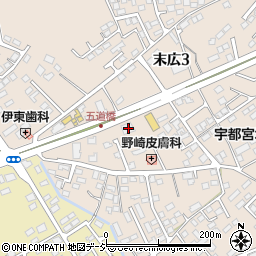 栃木県大田原市末広3丁目3001-1周辺の地図
