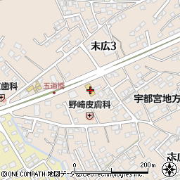 栃木県大田原市末広3丁目3001-6周辺の地図