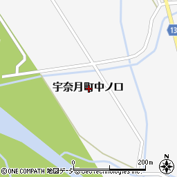 富山県黒部市宇奈月町中ノ口周辺の地図