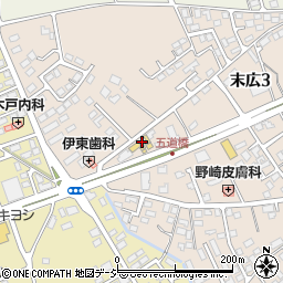 栃木県大田原市末広3丁目3005周辺の地図