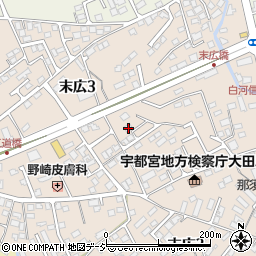 栃木県大田原市末広3丁目2990-3周辺の地図