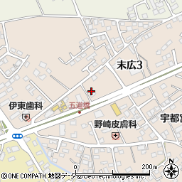 栃木県大田原市末広3丁目3003周辺の地図